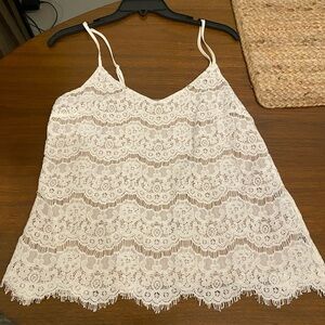 love, Fire White Lace Camisole